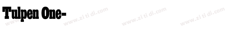Tulpen One字体转换